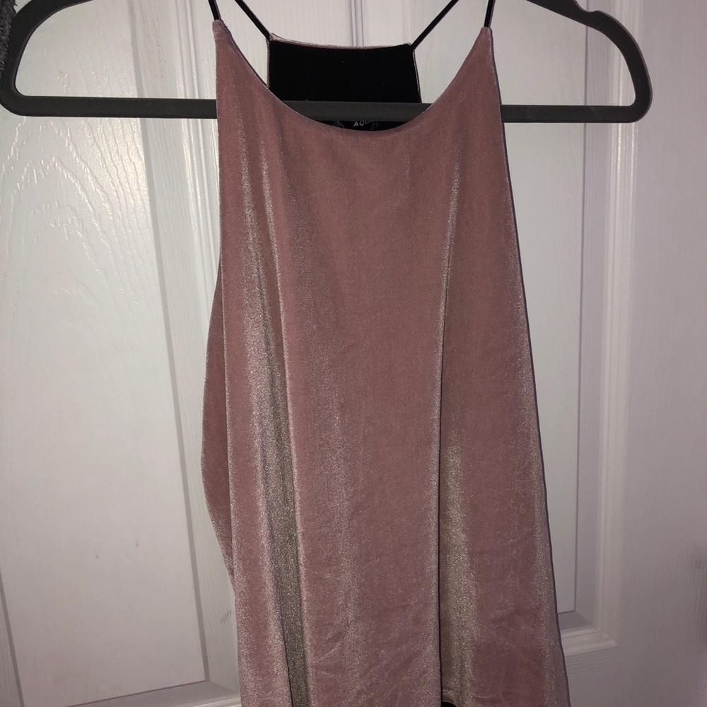 Bloomingdales AQUA velvet camisole top